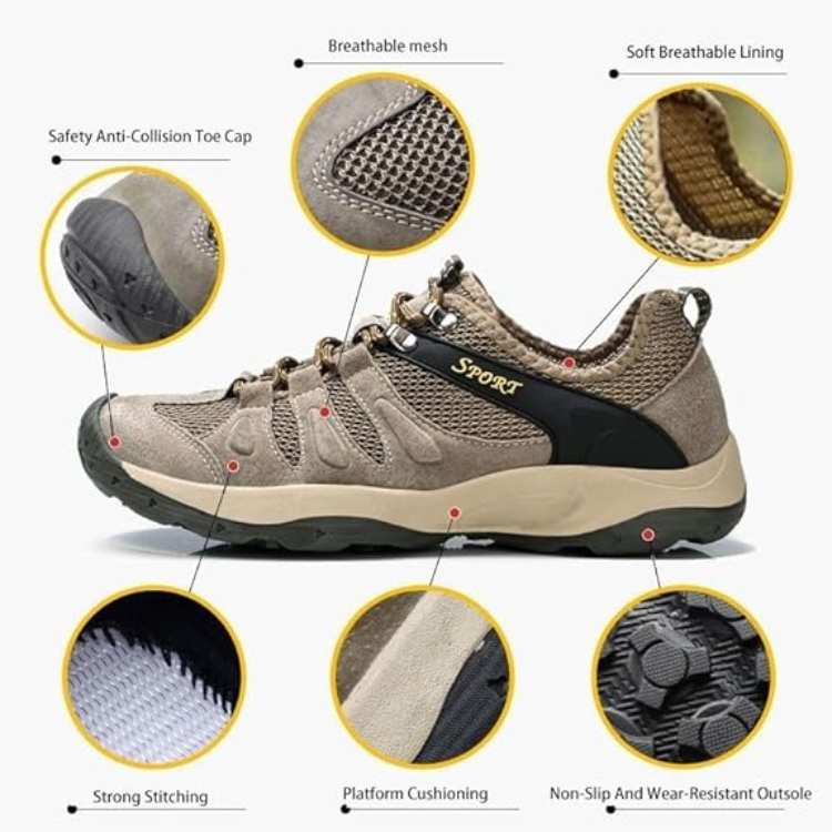 Chaussures de Randonnée Tout-Terrain Femme Respirantes et Antidérapantes